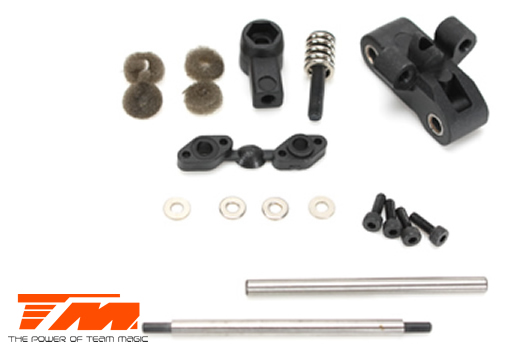 Team Magic - TM502306 - Spare Part - G4 - Sliding Steering System, Servo Saver, Rail, Support and Screws Set