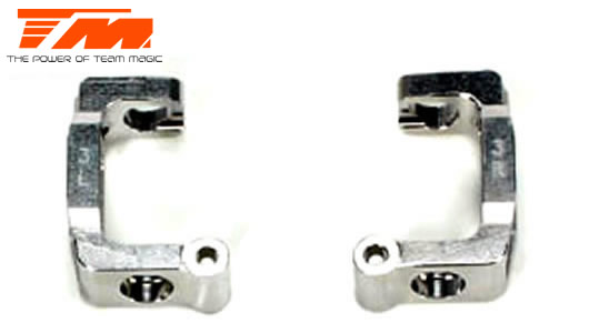 Team Magic - TM503128 - Spare Part - E4 - Aluminum 7075 - Caster Block Set (3 degree) (2 pcs)