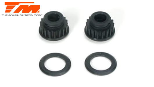 Team Magic - TM503222 - Spare Part - E4 - Nylon 18T Pulley (2 pcs)