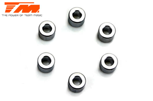 Team Magic - TM503227 - Washers - 3.1 x 6.5 x 5mm Aluminum (6 pcs)