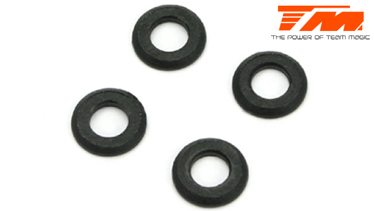 Team Magic - TM503279 - Spare Part - E4JS/JR - Rear Hub Carrier Nylon Washer (4 pcs)