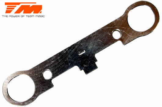 Pièce détachée - M8JS/JR - Aluminium 7075 - Plaque arrière d'axes de suspension arrières Inférieurs (1° et 2° Pincement)