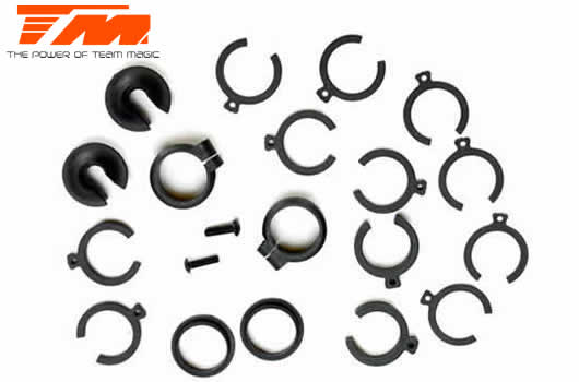 Pièce détachée - M8JS/JR - Coupelle de ressort d'amortisseur et rondelles de réglage Set (2 pces)