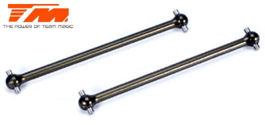 Team Magic - TM560245 - Spare Part - M8JS/JR/B8ER - Hard Coated Aluminum 7075 - Center Drive Shaft (2 pcs)