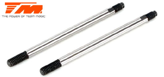 Pièce détachée - M8JS/JR - Tiges d'amortisseurs acier 4x65.4mm Rear (2 pces)