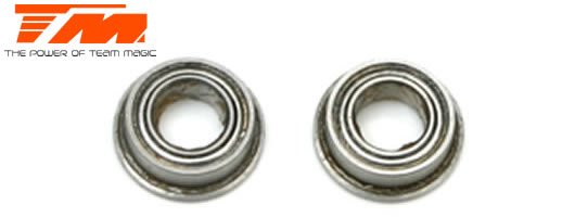 Team Magic - TM150407F - Ball Bearings - metric -  4x 7x2.5mm - Flanged (2 pcs)