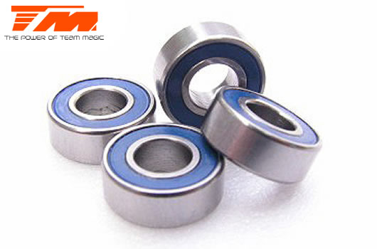 Team Magic - TM150511 - Ball Bearings - metric - 5x11x4mm Rubber sealed (4 pcs)