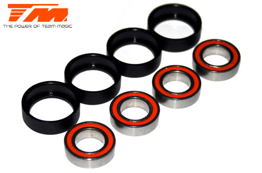 Team Magic - TM150816C - Ball Bearings - metric - 8x16x5mm Composite (4 pcs)