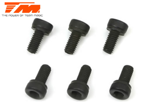 Team Magic - TM126306C - Screws - Cap Head - Hex (Allen) - M3 x 6mm (6 pcs)