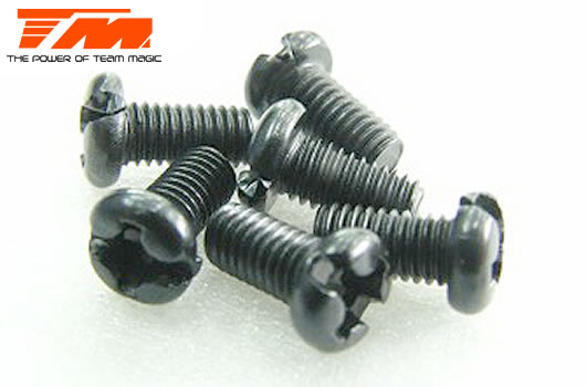 Team Magic - TM126306RCR - Screws - Button Head - M3 x  6mm (6 pcs)