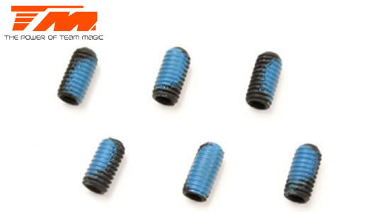 Team Magic - TM126306S - Grub Screws - M3 x 6mm (6 pcs)