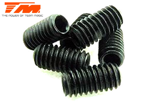 Team Magic - TM126404S - Grub Screws - M4x  4mm (6 pcs)