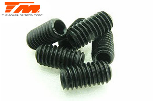 Team Magic - TM126408S - Grub Screws - M4 x  8mm (6 pcs)