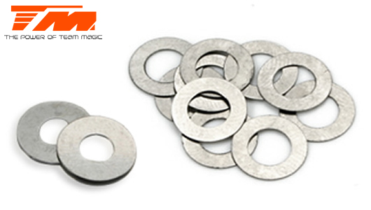 Team Magic - TM130105 - Washers clutch - 5 x 9 x 0.15mm (5 pcs), 5 x 9 x 0.3mm (3 pcs), 5.2 x 12 x 0.2mm (2 pcs)