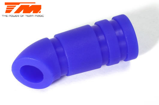 Team Magic - TM119024B - Raccord d'échappement silicone 1/10 - Bleu