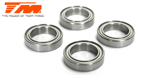 Team Magic - TM151218 - Ball Bearings - metric - 12x18x4mm Rubber sealed (4 pcs)