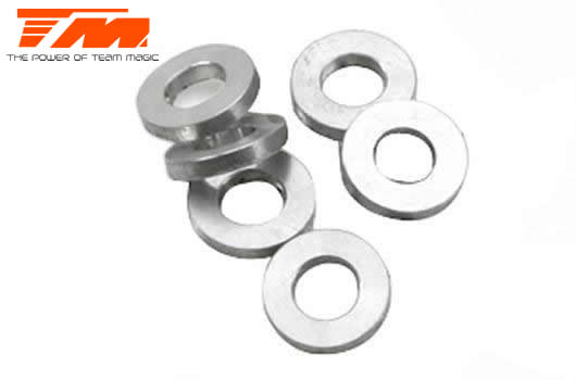 Team Magic - TM116216 - Washers -  3 x 6 x 1mm Aluminum (6 pcs)