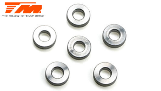 Team Magic - TM116219 - Washers -  3 x 6 x 2mm Aluminum (6 pcs)