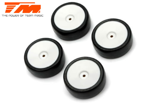 Team Magic - TM503285 - Tires - 1/10 Touring - mounted - Dish wheels - 12mm Hex - 24° High Grip 24mm (4 pcs)