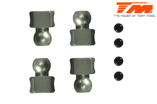 Team Magic - TM560116 - Spare Part - M8JS/JR/B8ER - Hard Coated Aluminum 7075 - Anti-Roll Bar Ball Stud (4 pcs)