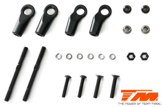 Team Magic - TM561325 - Spare Part - B8RS/B8ER - Steering Linkage Rod, Pivot Ball and Ball End Set