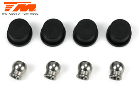 Team Magic - TM561332 - Spare Part - B8RS - Rear Lower Hinge Pin Nylon Cap (4 pcs)