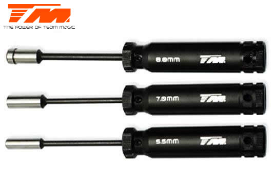 Team Magic - TM117053 - Tool - Socket Driver Set - Team Magic Black HC (5.5mm, 7.0mm, 8.0mm)