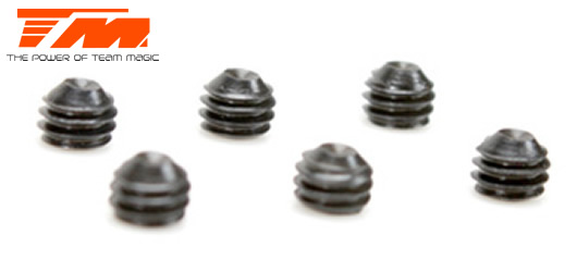 Team Magic - TM126403S - Grub Screws - M4x   3mm (6 pcs)