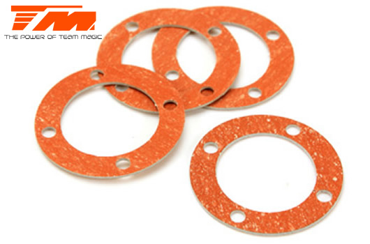 Team Magic - TM505113 - Spare Part - E6 Trooper / Trooper II / E6 III - Differential Case Gasket (4 pcs)