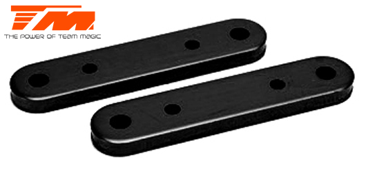 Team Magic - TM505127BK - Spare Part - E6 Trooper / Trooper II / E6 III - Lower Arm Mount - Black (2 pcs)