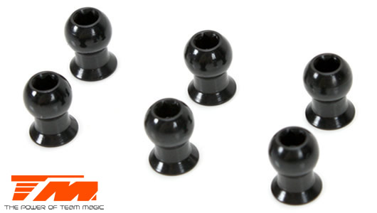 Team Magic - TM115033 - Spare Part -  - 5.8mm Socket Steel Ball Long (6 pcs) E4RS II / E4RS III / E4RS4