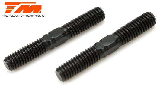 Team Magic - TM116132BK - Adjustable Rod - 3x 20mm - Black (2 pcs)