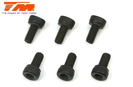 Team Magic - TM126206C - Schrauben - Zylinderkopf - Hex (Allen) - M2 x 6mm (6 Stk.)