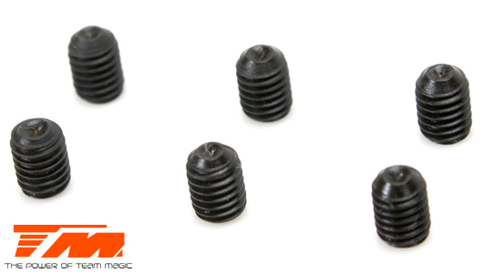 Team Magic - TM126304S - Grub Screws - M3 x  4mm (6 pcs)