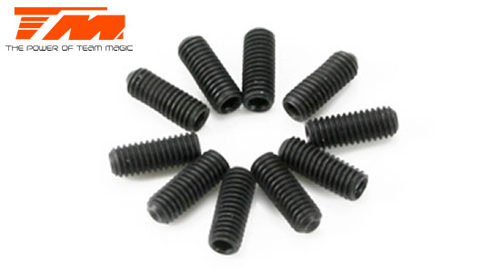 Team Magic - TM126308S - Grub Screws - M3 x  8mm (10 pcs)