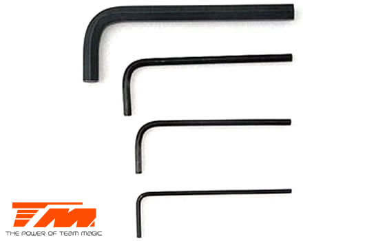 Team Magic - TM116042 - Attrezzo - Chiave Esagonale Set - 1.5, 2.0, 2.5 & 5mm