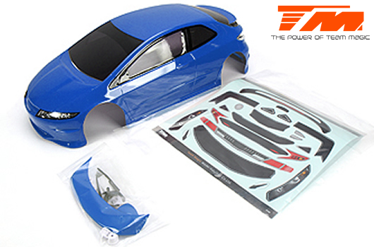Team Magic - TM503367BA - Body - 1/10 Touring / Drift - 190mm - Painted - no holes - TPR Blue