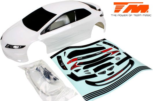 Team Magic - TM503367WA - Carrozzeria - 1/10 Touring / Drift - 190mm - Dipinta - no holes - TPR Bianco