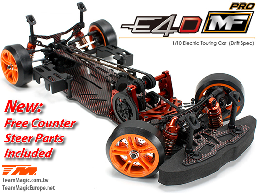 Team Magic - TM503015 - Car - 1/10 Electric - 4WD Drift - ARR - Competition - Team Magic E4D-MF Pro with Counter Steer