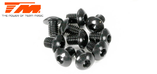Team Magic - TM122505BU - Screws - Button Head - Hex (Allen) - M2.5 x 5mm (10 pcs)