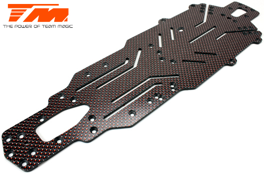 Team Magic - TM503369 - Spare Part - E4D-MF Pro - Carbon Chassis 2.5mm