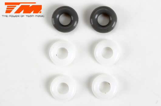 Team Magic - TM503387-4 - Spare Part - E4D-MF Pro - Shock O-ring and Washer Set (2 pcs)