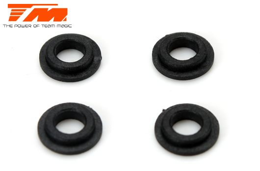 Team Magic - TM507158-1 - Spare Part - E4RS II - Shock Hump Washer Black (4 pcs)