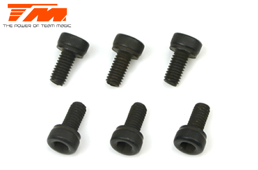 Team Magic - TM123508C - Screws - Cap Head - Hex (Allen) - M3.5 x 8mm (6 pcs)