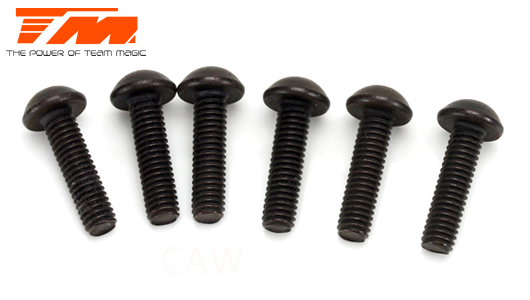 Team Magic - TM123513BU - Screws - Button Head - M3.5 x 13mm (6 pcs)