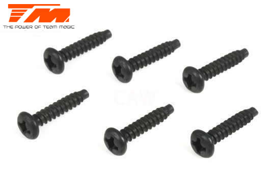 Team Magic - TM126314RCR - Screws - Button Head - M3 x 14mm (6 pcs)