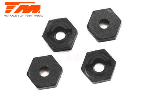 Team Magic - TM507417 - Spare Part - Hex Wheel Adapter (4 pcs) - E4JS II / E4JR II / FWD