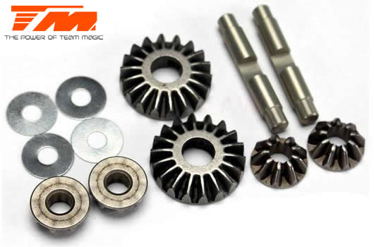 Team Magic - TM507294 - Option Part - E4RS II EVO / E4JS/JR II / E4RS III / E4RS4 - Differential Metal Bevel Gear Set (4+2)