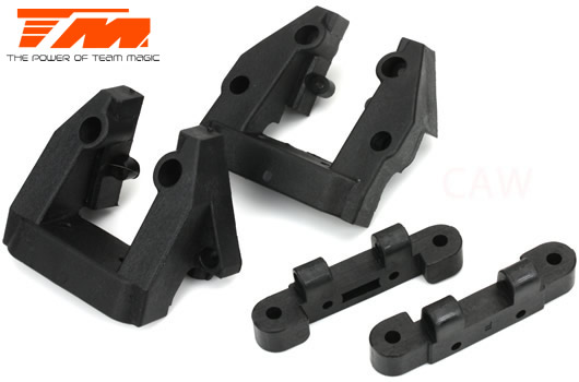 Team Magic - TM505203 - Spare Part - E6 Trooper II / E6 III - Front/Rear Upper Arm Hinge Pin Mount (4 pcs)