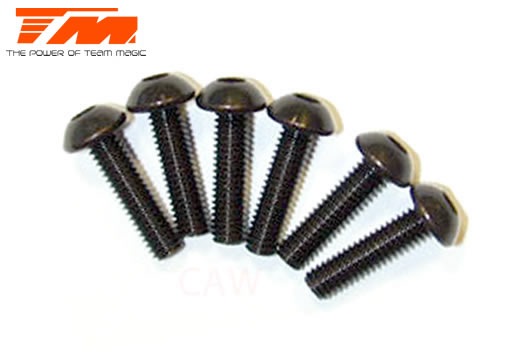 Team Magic - TM126313BU-5 - Screws - Button Head - M3.5 x 13mm (6 pcs)